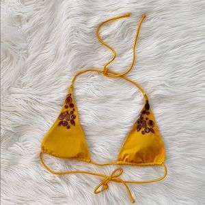 Victoria’s Secret yellow jewelled bikini top